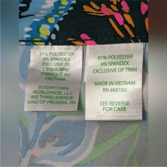 Lilly Pulitzer Women's UPF 50+ Luxletic Sunshine Jungle 28" Corso Size 4 NWOT - Picture 7 of 8